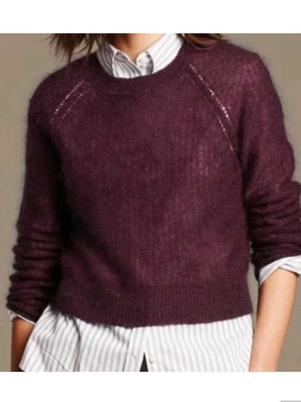 Banana Republic Mohair Pointelle Sweater Size S